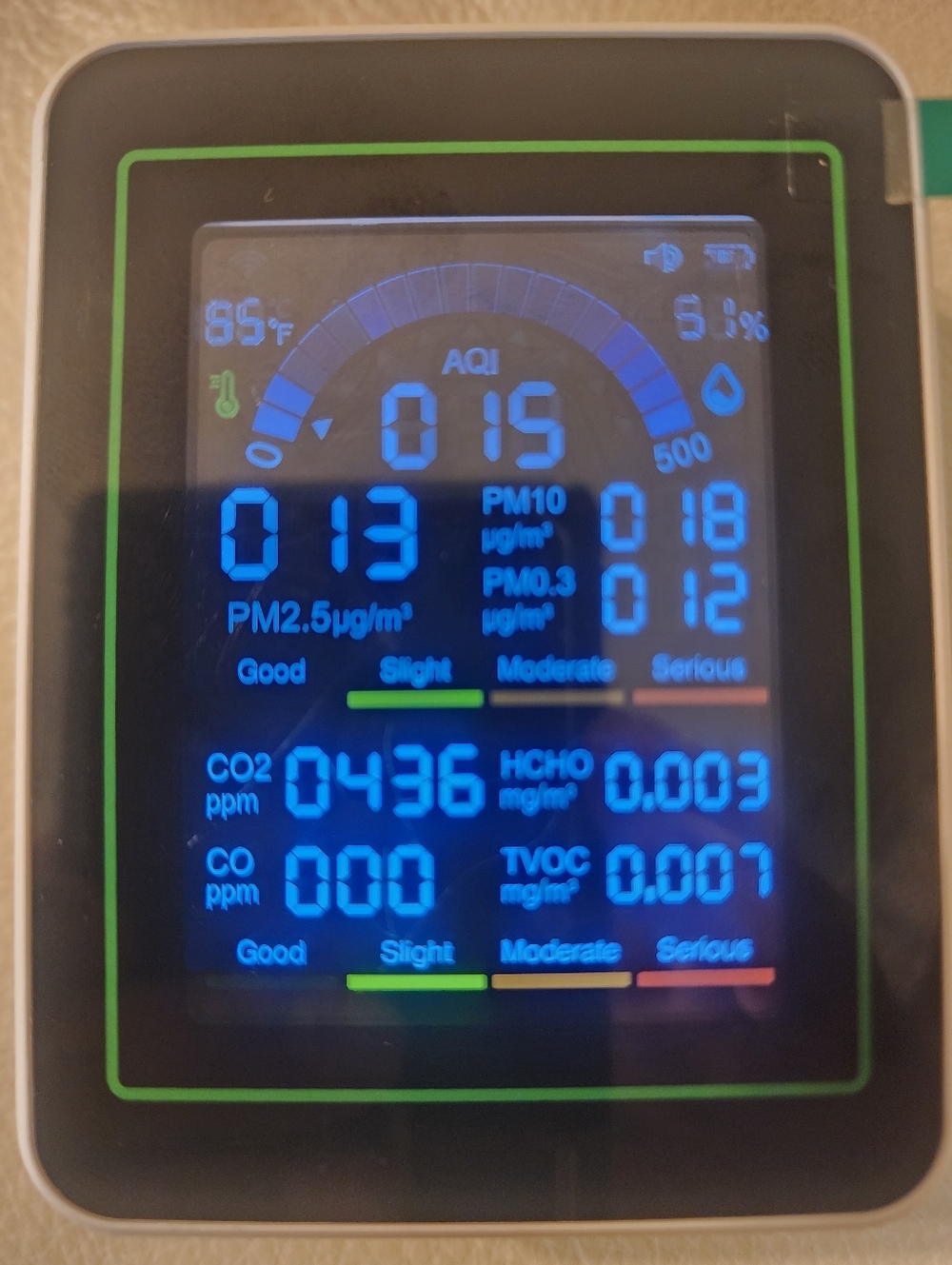 MT13 10-in-1 Indoor Air Quality Monitor, Real-time AQI Tester for PM2.5 PM1.0 PM